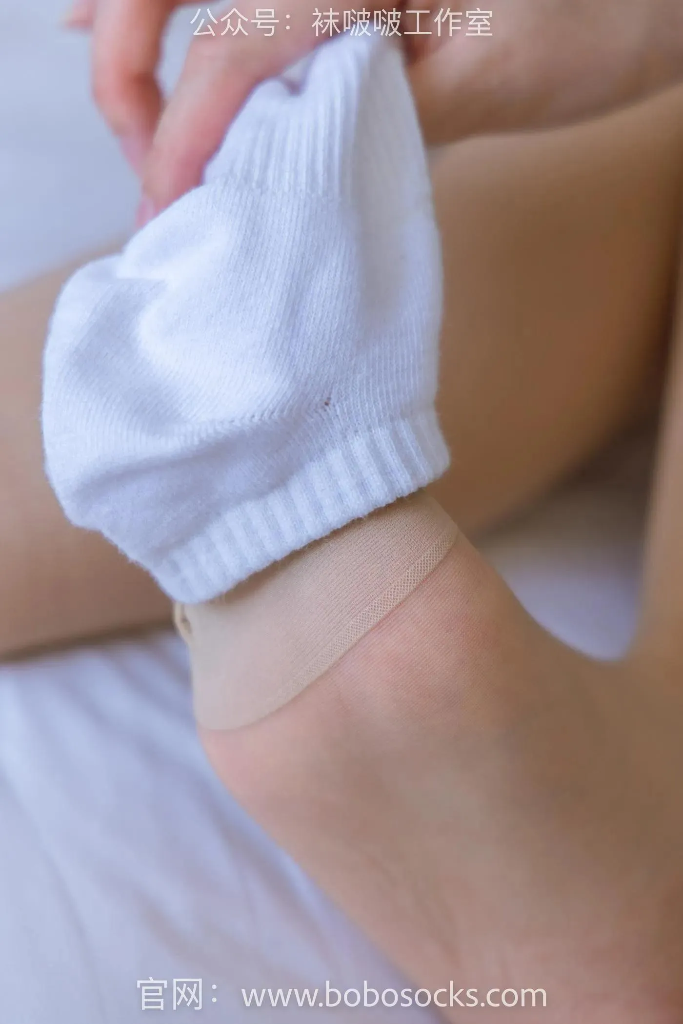 [BoBoSocks袜啵啵]NO.123 小甜豆-板鞋、白棉袜、肉丝 [140P]插图6